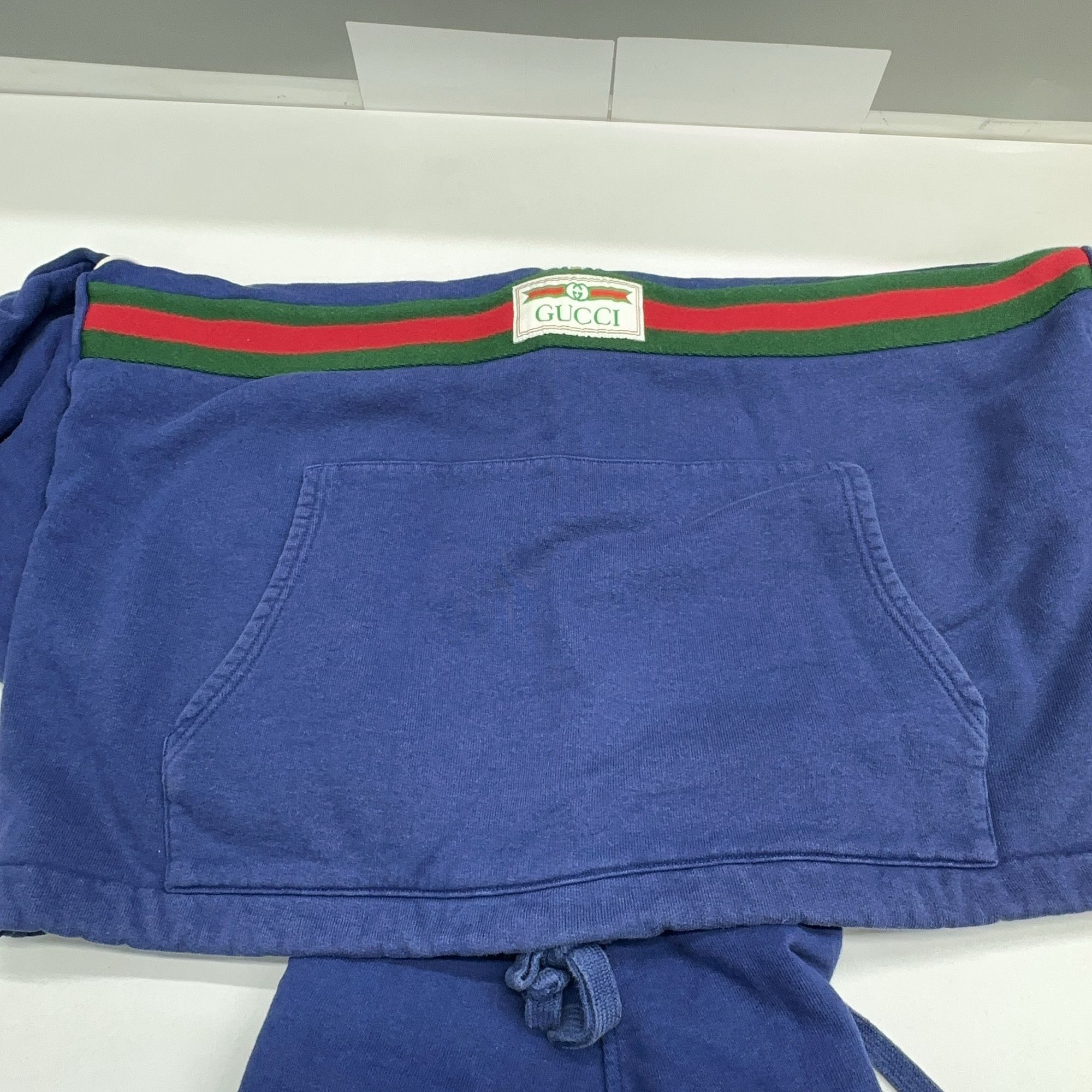 Gucci Web Stripe Zip-Up Hoodie in Blue Size US S / EU 44-46 / 1 - 9 Thumbnail