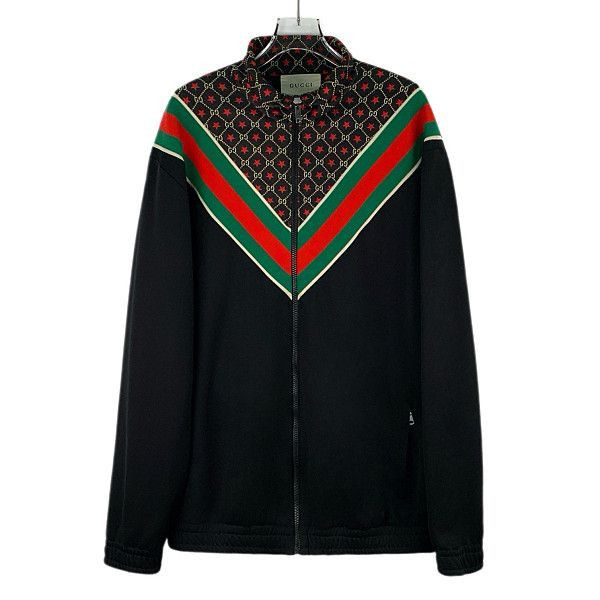 Gucci Black Zip Up Jacket with Star Print Size US M / EU 48-50 / 2 - 6 Thumbnail