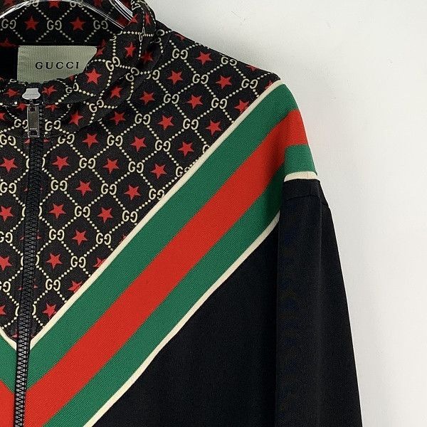 Gucci Black Zip Up Jacket with Star Print Size US M / EU 48-50 / 2 - 8 Thumbnail
