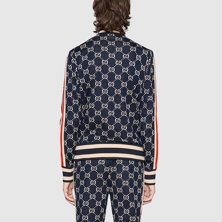Gucci GG Monogram Zip-Up Sweatshirt in Blue Size US XS / EU 42 / 0 - 9 Thumbnail