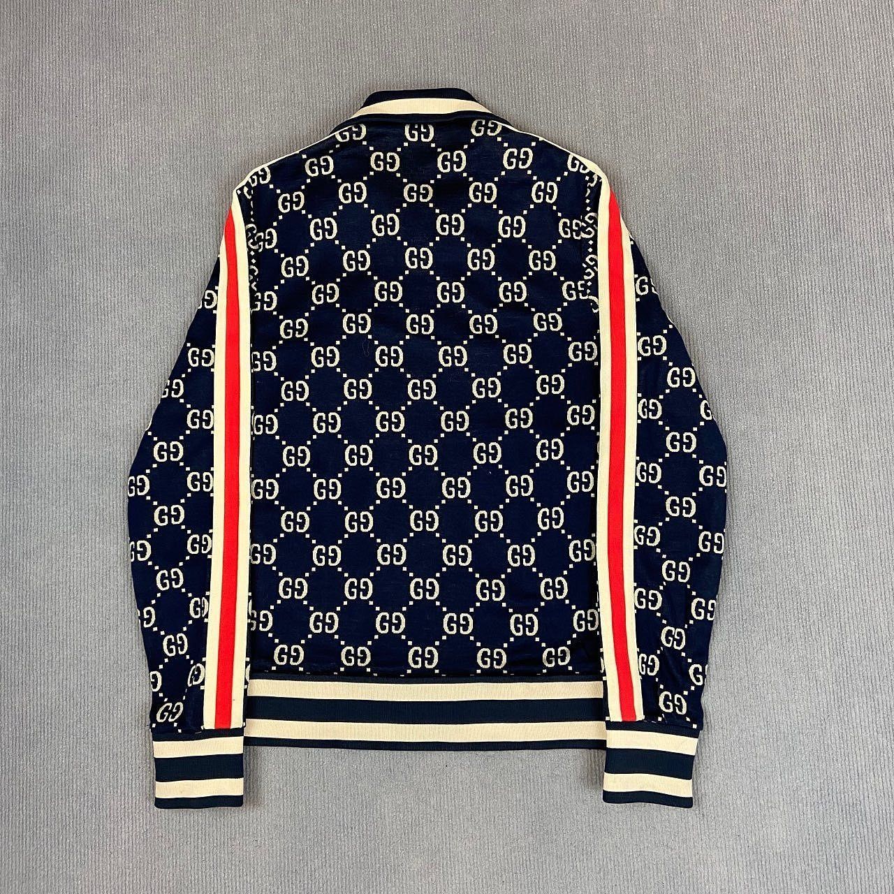 Gucci GG Monogram Zip-Up Sweatshirt in Blue Size US XS / EU 42 / 0 - 2 Thumbnail