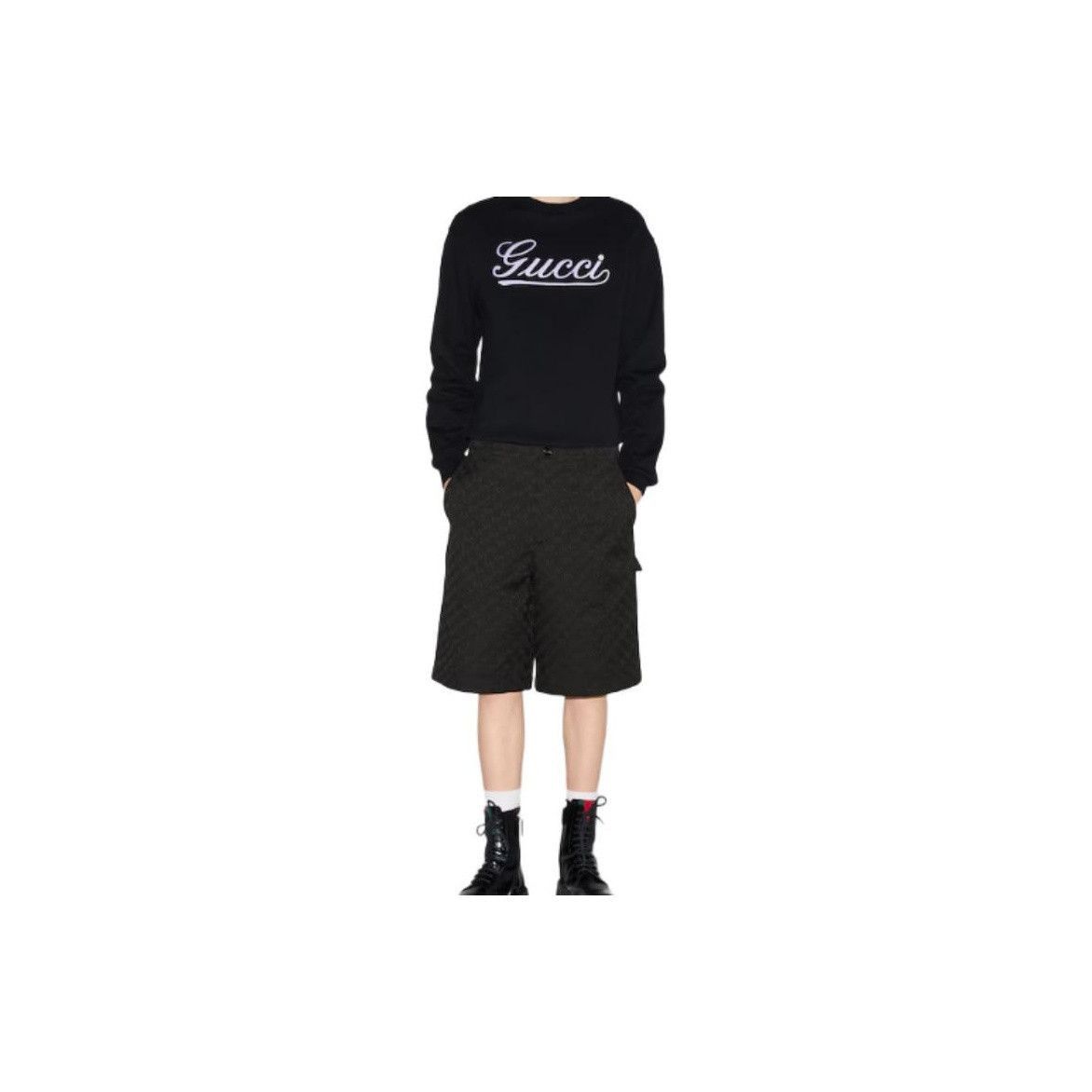 Gucci Canvas Logo Shorts in Black Size US 30 / EU 46 - 8 Thumbnail
