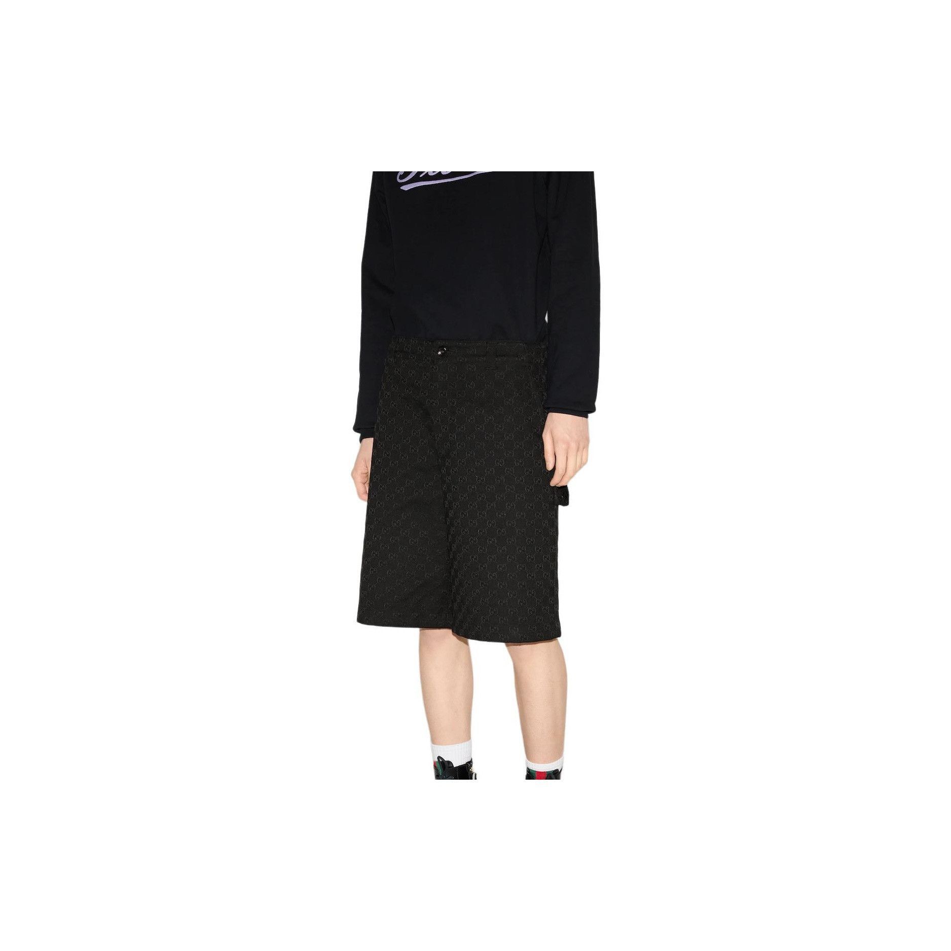 Gucci Canvas Logo Shorts in Black Size US 30 / EU 46 - 10 Thumbnail