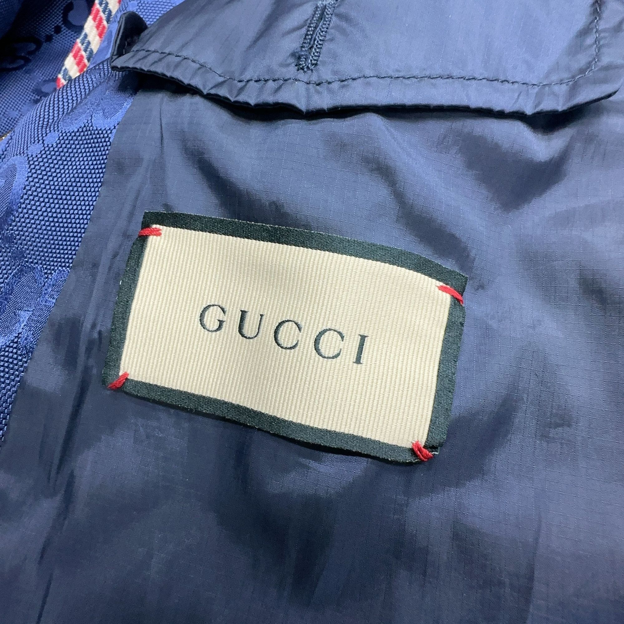 Gucci Stylish Hooded Monogram Jacket in Blue Size US S / EU 44-46 / 1 - 5 Thumbnail
