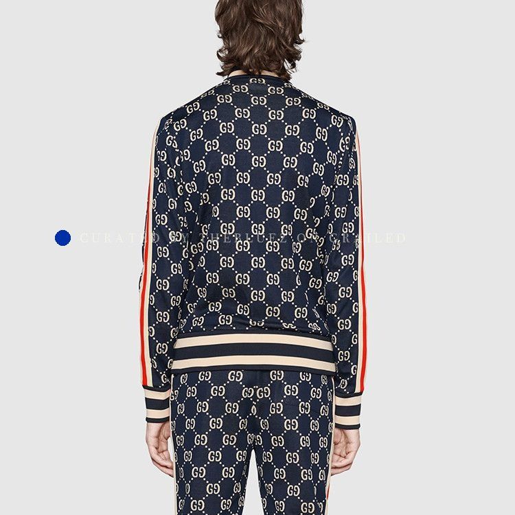 Gucci Stylish Monogram Track Jacket in Blue Size US XS / EU 42 / 0 - 11 Thumbnail