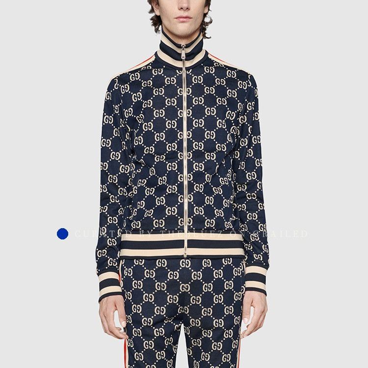 Gucci Stylish Monogram Track Jacket in Blue Size US XS / EU 42 / 0 - 12 Thumbnail