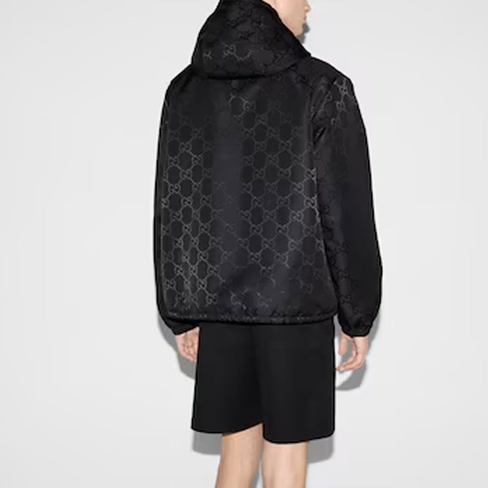 Gucci Monogram Hooded Jacket in Black Size US M / EU 48-50 / 2 - 9 Thumbnail