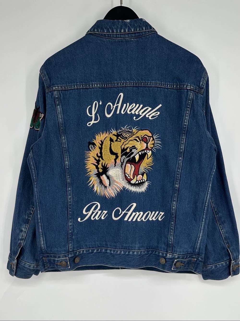 Gucci Blue Tiger Embroidery Denim Jacket Size US M / EU 48-50 / 2 - 2 Thumbnail