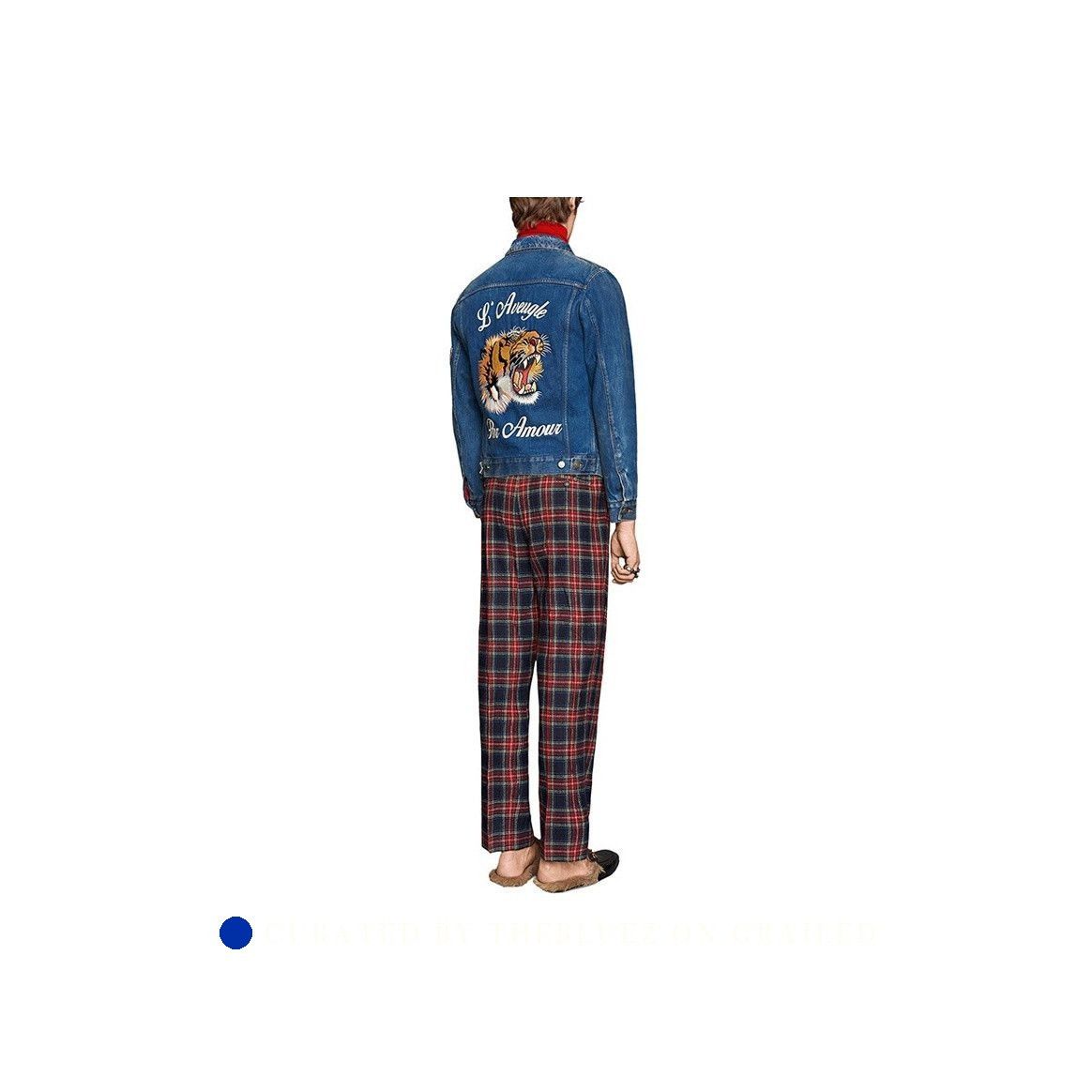 Gucci Blue Tiger Embroidery Denim Jacket Size US M / EU 48-50 / 2 - 7 Thumbnail