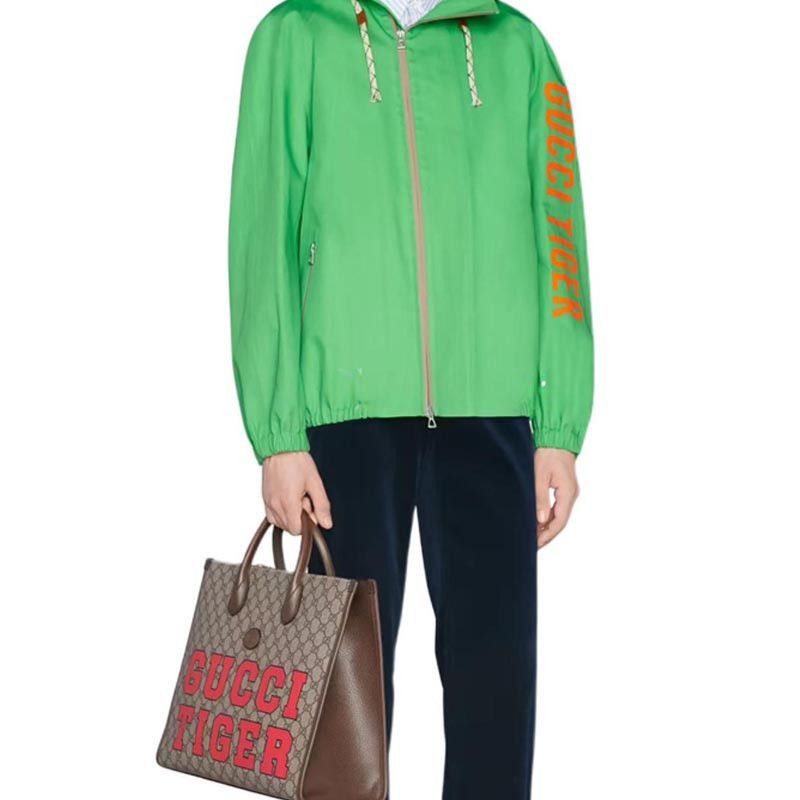 Gucci Hooded Light Jacket with Tiger Logo Size US S / EU 44-46 / 1 - 9 Thumbnail