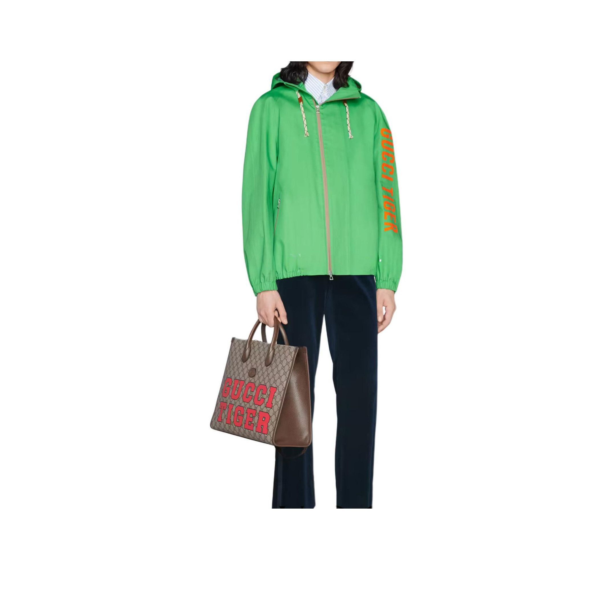 Gucci Hooded Light Jacket with Tiger Logo Size US S / EU 44-46 / 1 - 8 Thumbnail