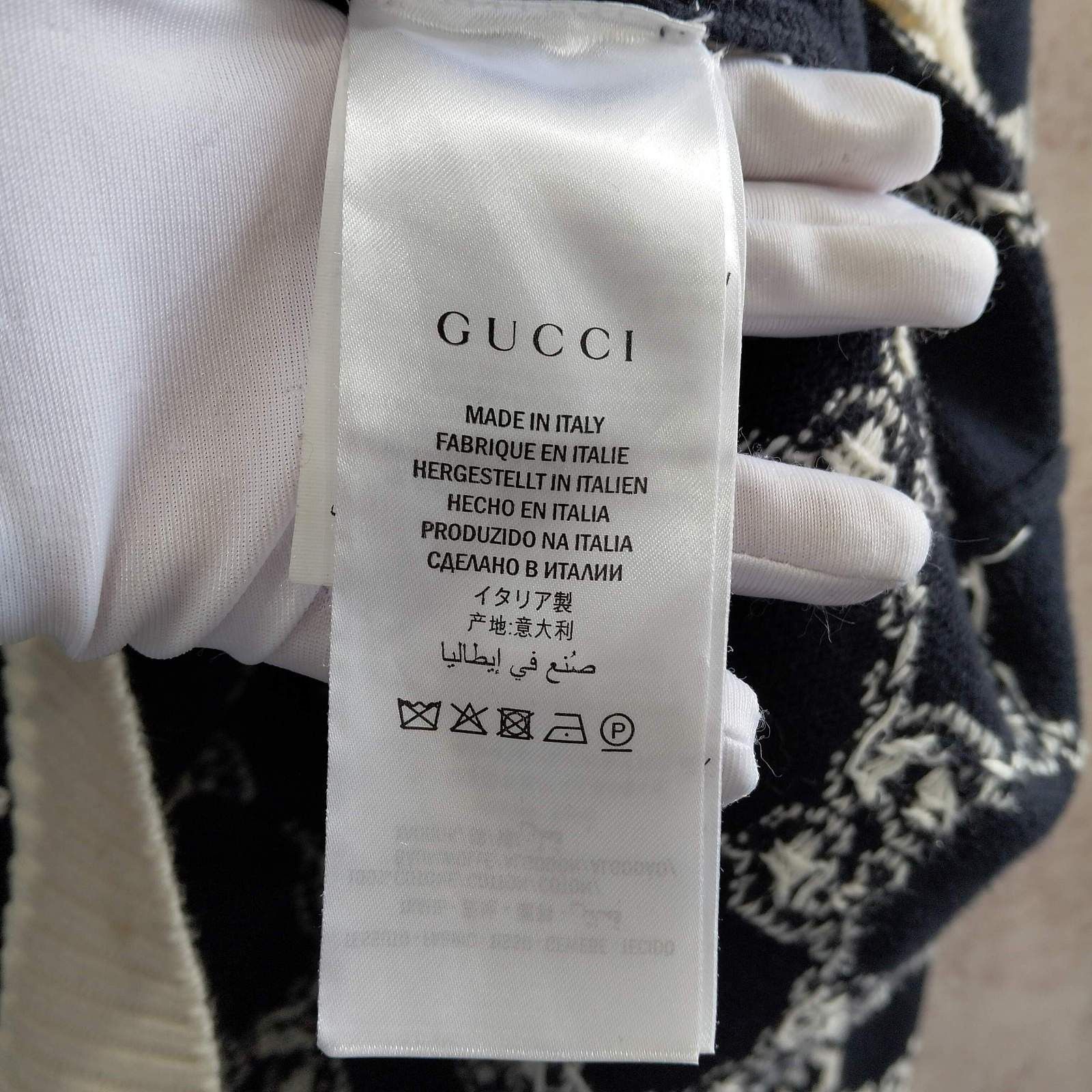 Gucci Blue Logo Cardigan in Size L Size US L / EU 52-54 / 3 - 4 Thumbnail