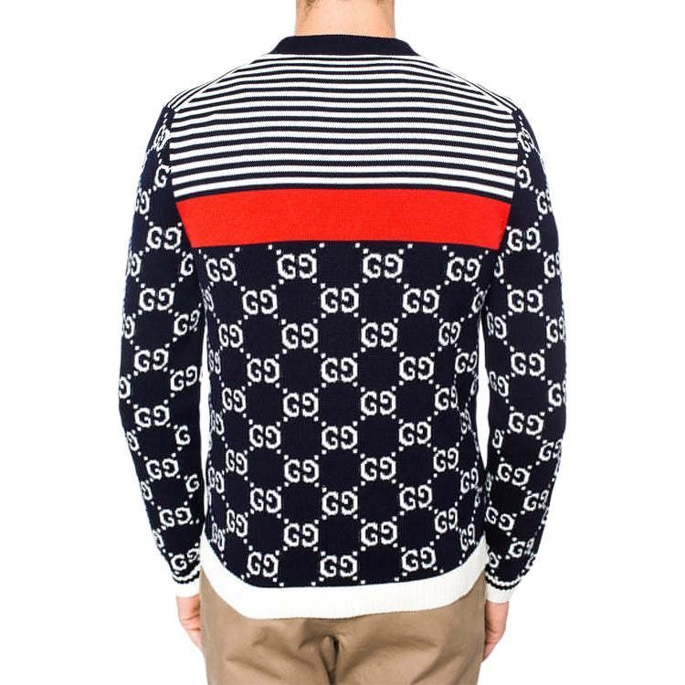 Gucci Blue Logo Cardigan in Size L Size US L / EU 52-54 / 3 - 8 Thumbnail