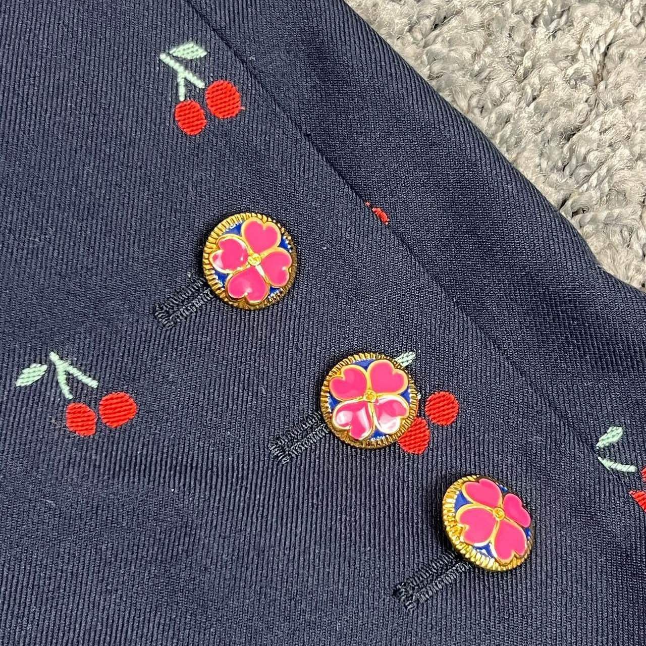 Gucci Embroidered Cherry Blue Shorts Size US 28 / EU 44 - 6 Thumbnail