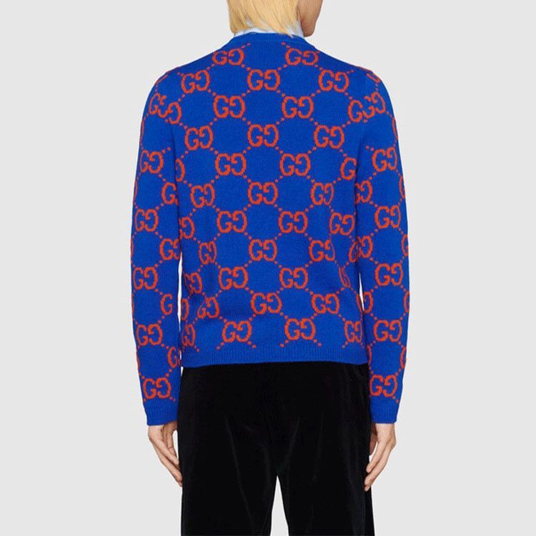 Gucci Cozy Wool Sweater with GG Logo in Blue Size US S / EU 44-46 / 1 - 11 Thumbnail