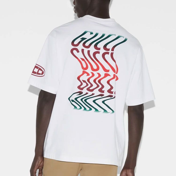 Gucci Multi Logo Print White Tee in Size XS Size US XS / EU 42 / 0 - 11 Thumbnail