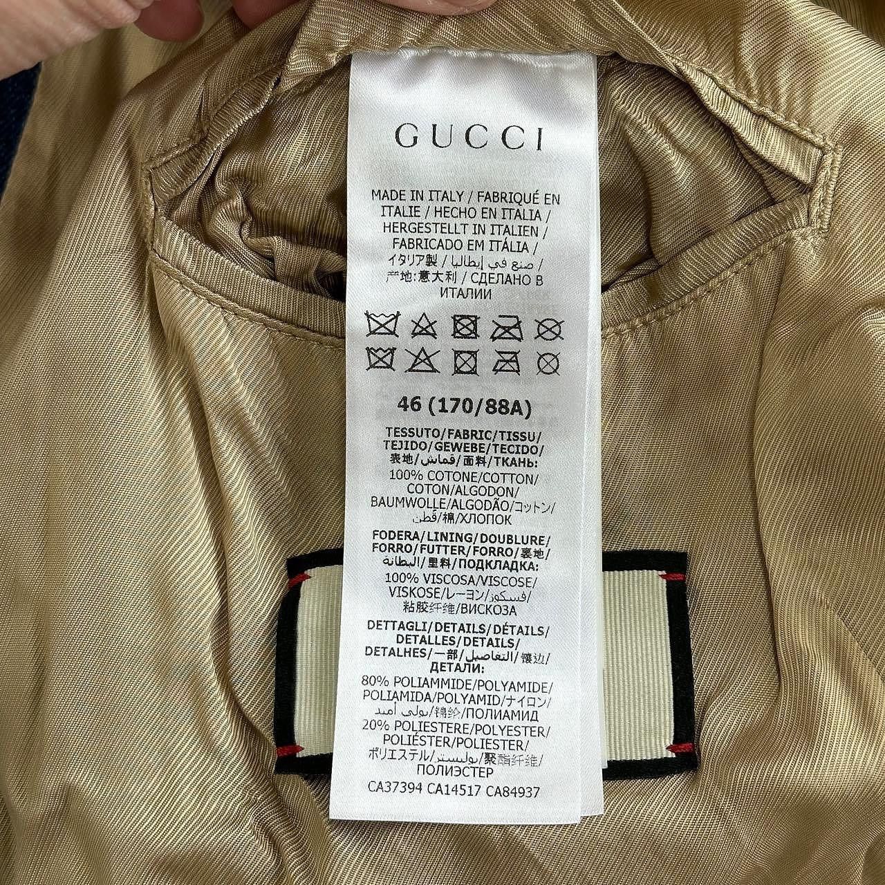 Gucci Blue Denim Jacket with Web Trim Size US S / EU 44-46 / 1 - 4 Thumbnail