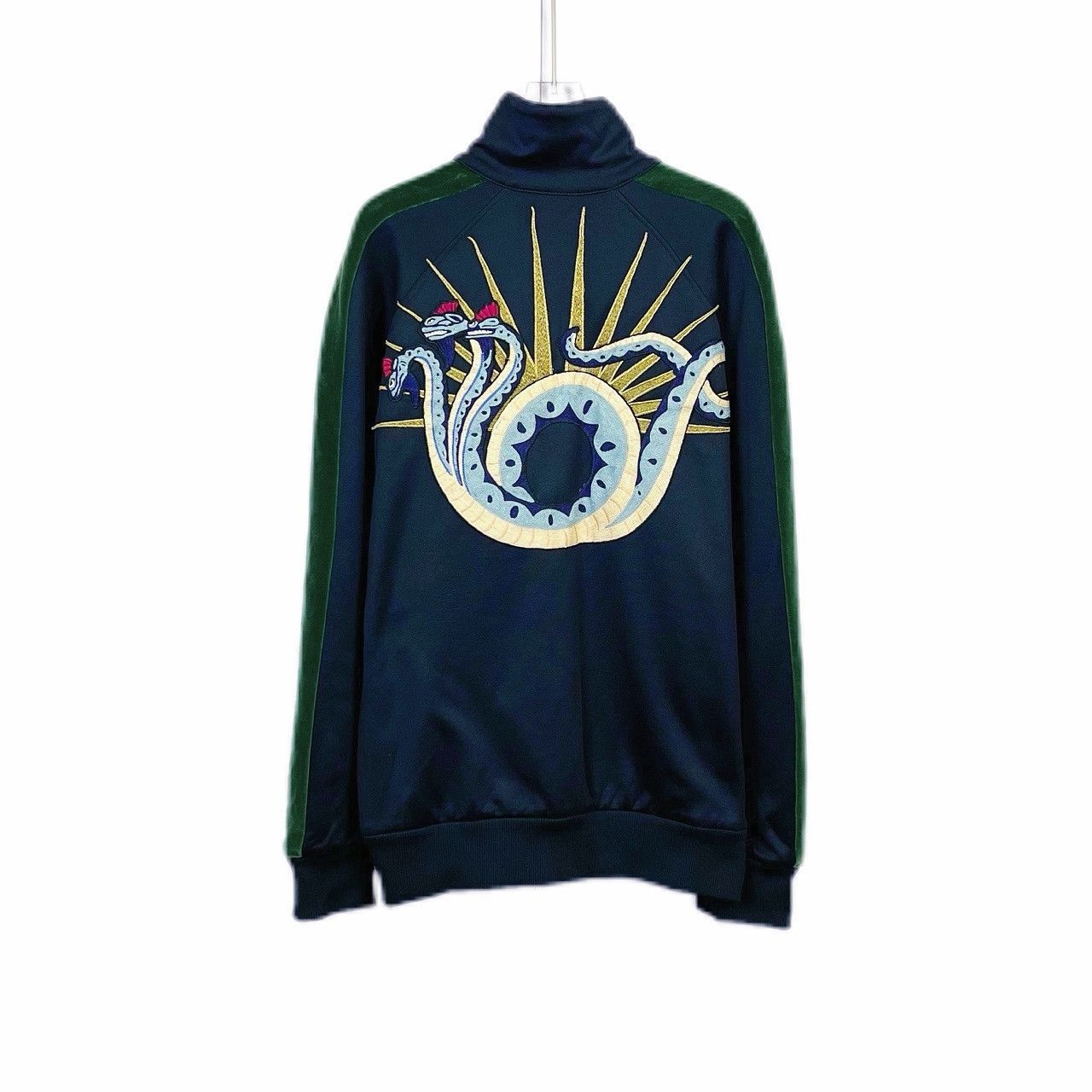 Gucci Blue Track Jacket with Snake Embroidery Size US M / EU 48-50 / 2 - 2 Thumbnail