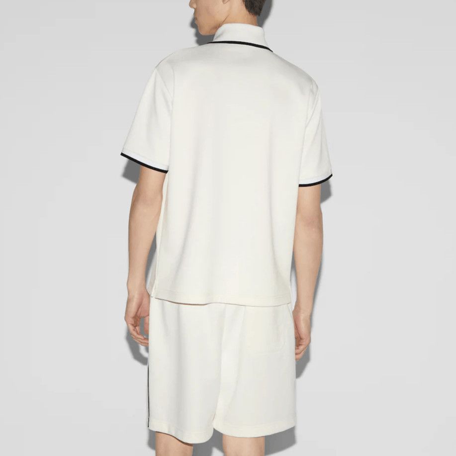 Gucci Classic Embroidered Polo Shirt in White Size US M / EU 48-50 / 2 - 7 Thumbnail