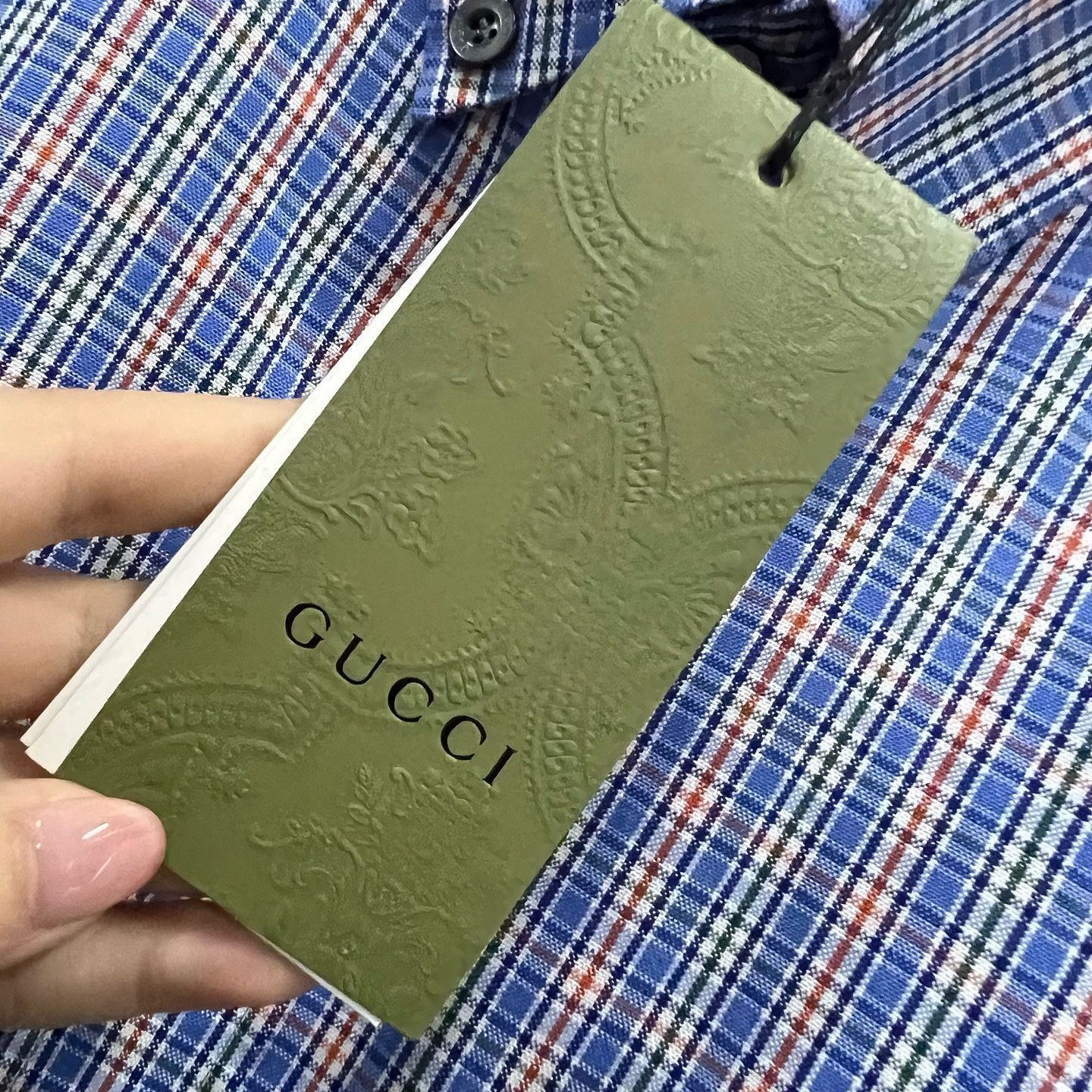 Gucci Plaid Embroidered Button-Up Shirt Size US S / EU 44-46 / 1 - 6 Thumbnail