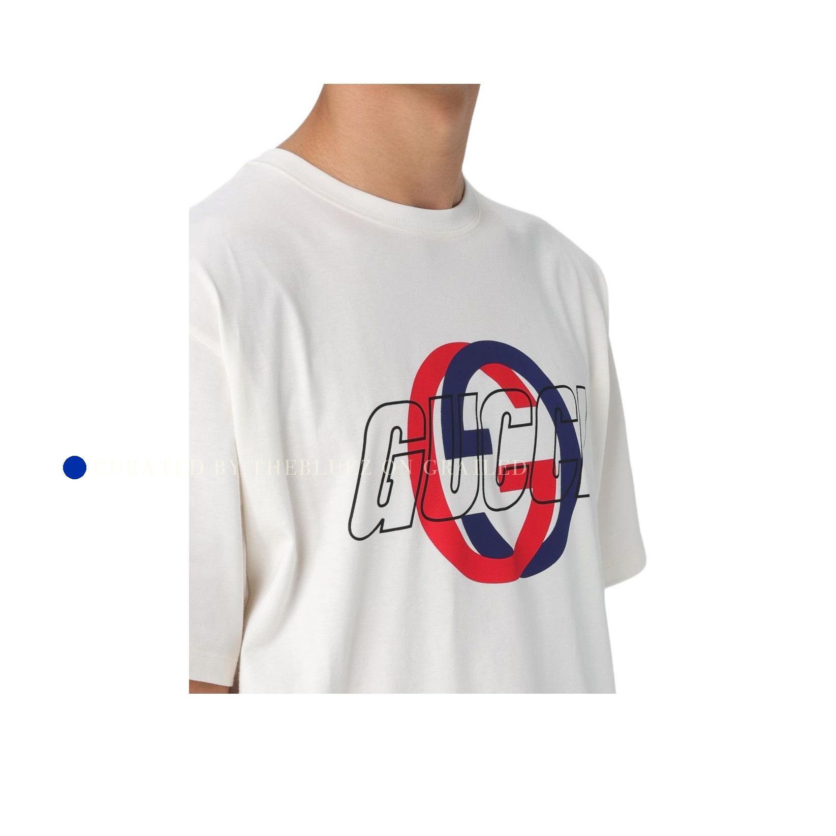 Gucci Interlocking G Logo T-Shirt in White Size US L / EU 52-54 / 3 - 10 Thumbnail