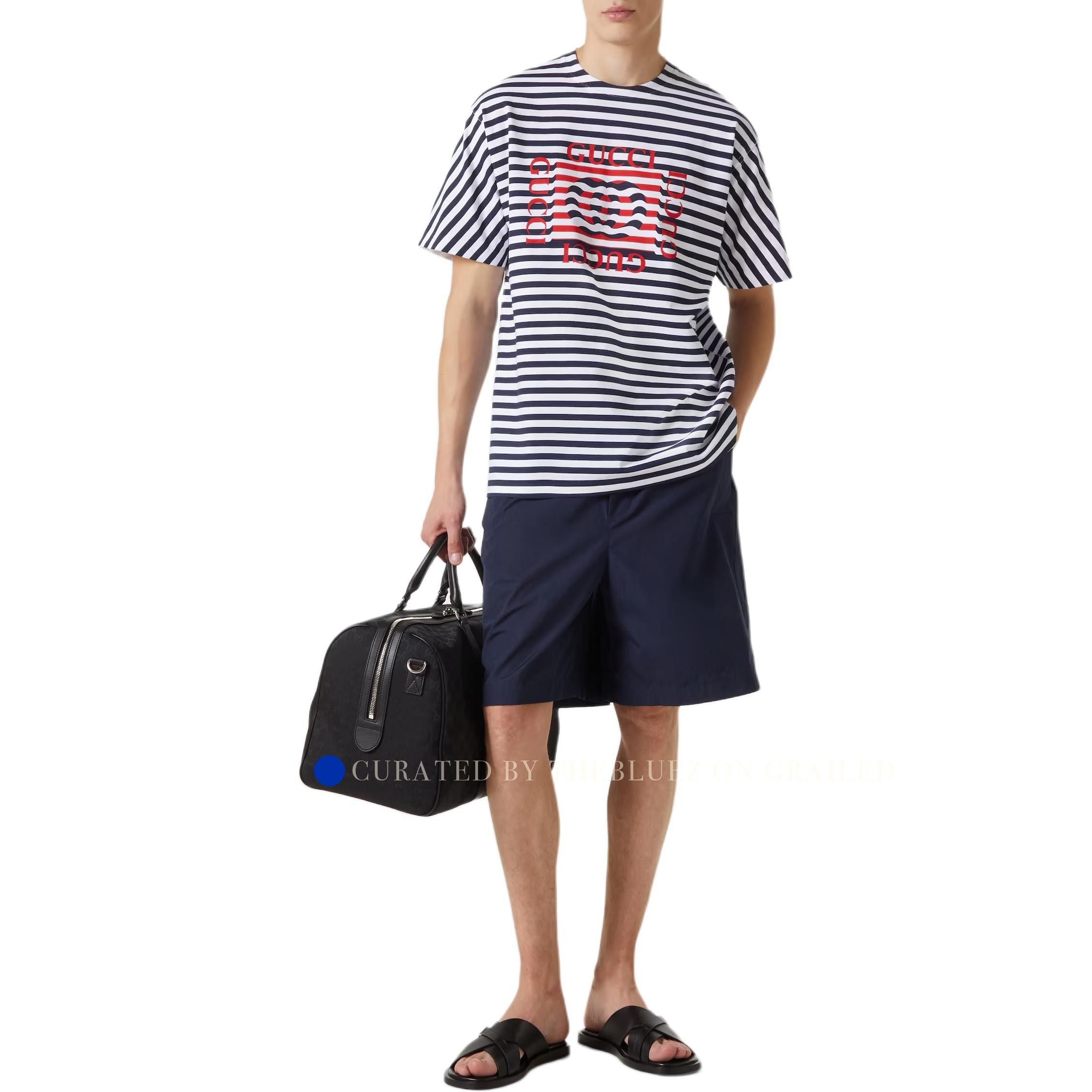 Gucci Striped Logo T-Shirt in Multi Size US L / EU 52-54 / 3 - 10 Thumbnail
