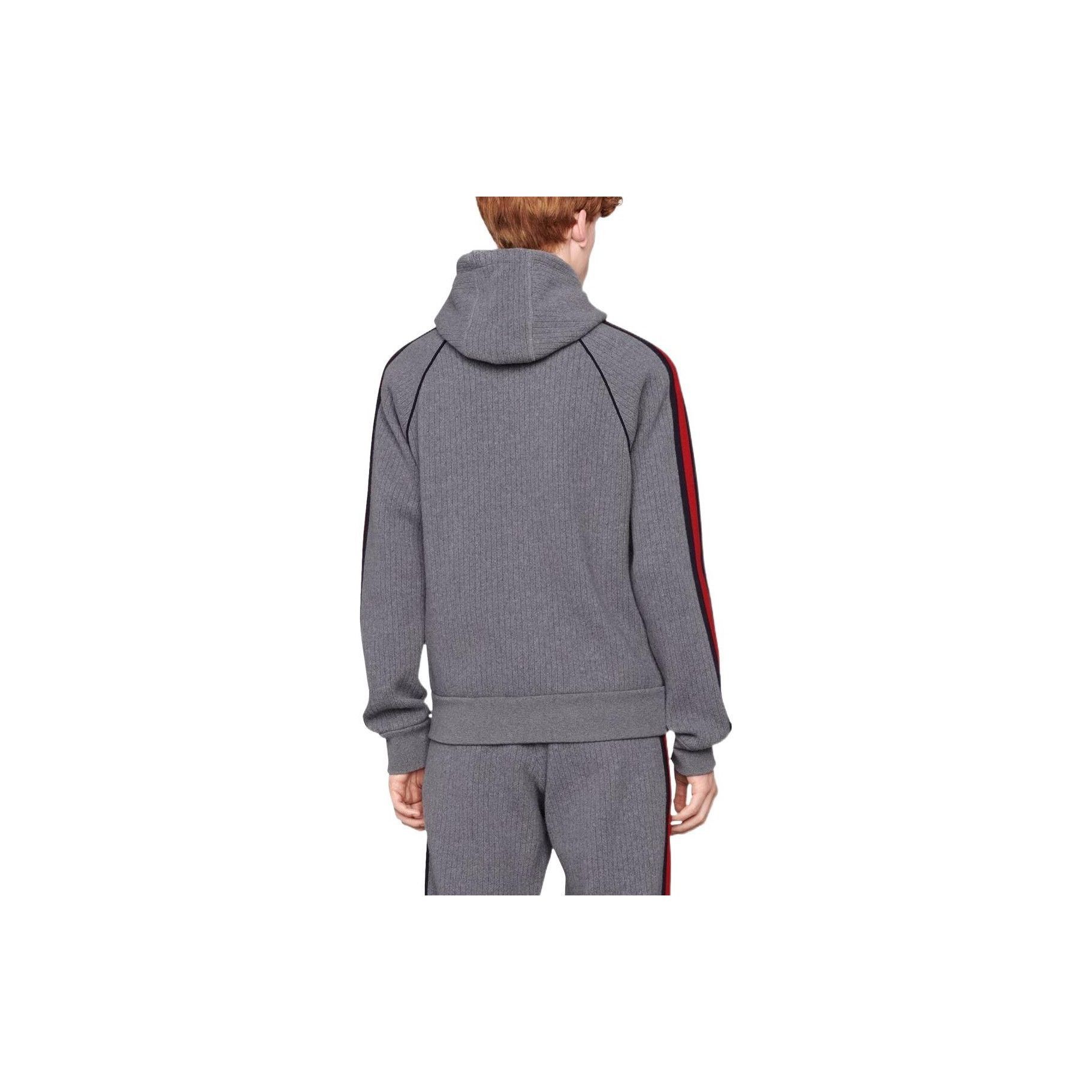 Gucci Gray Side Stripe Hoodie Size US XXL / EU 58 / 5 - 7 Thumbnail