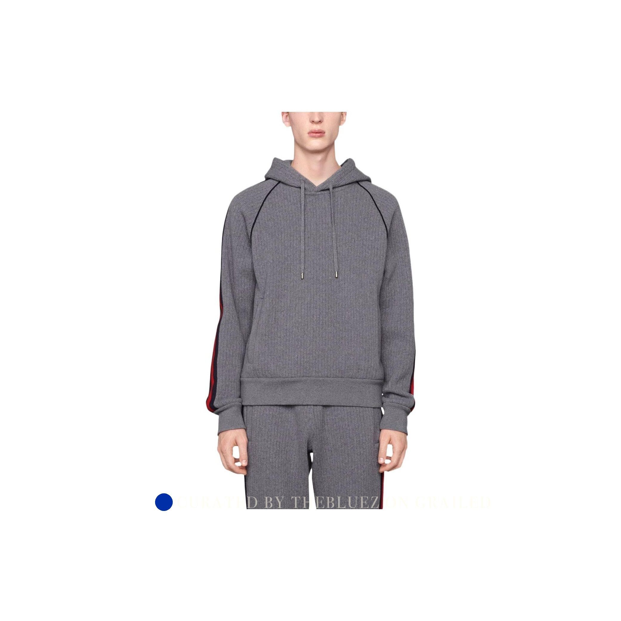 Gucci Gray Side Stripe Hoodie Size US XXL / EU 58 / 5 - 6 Thumbnail