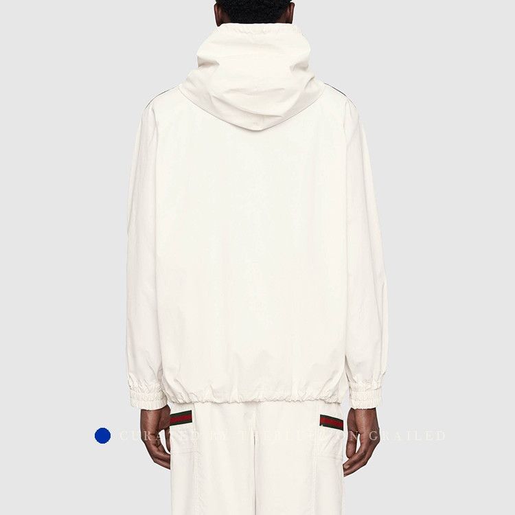 Gucci Web Stripe Half Zip Windbreaker in White Size US M / EU 48-50 / 2 - 7 Thumbnail