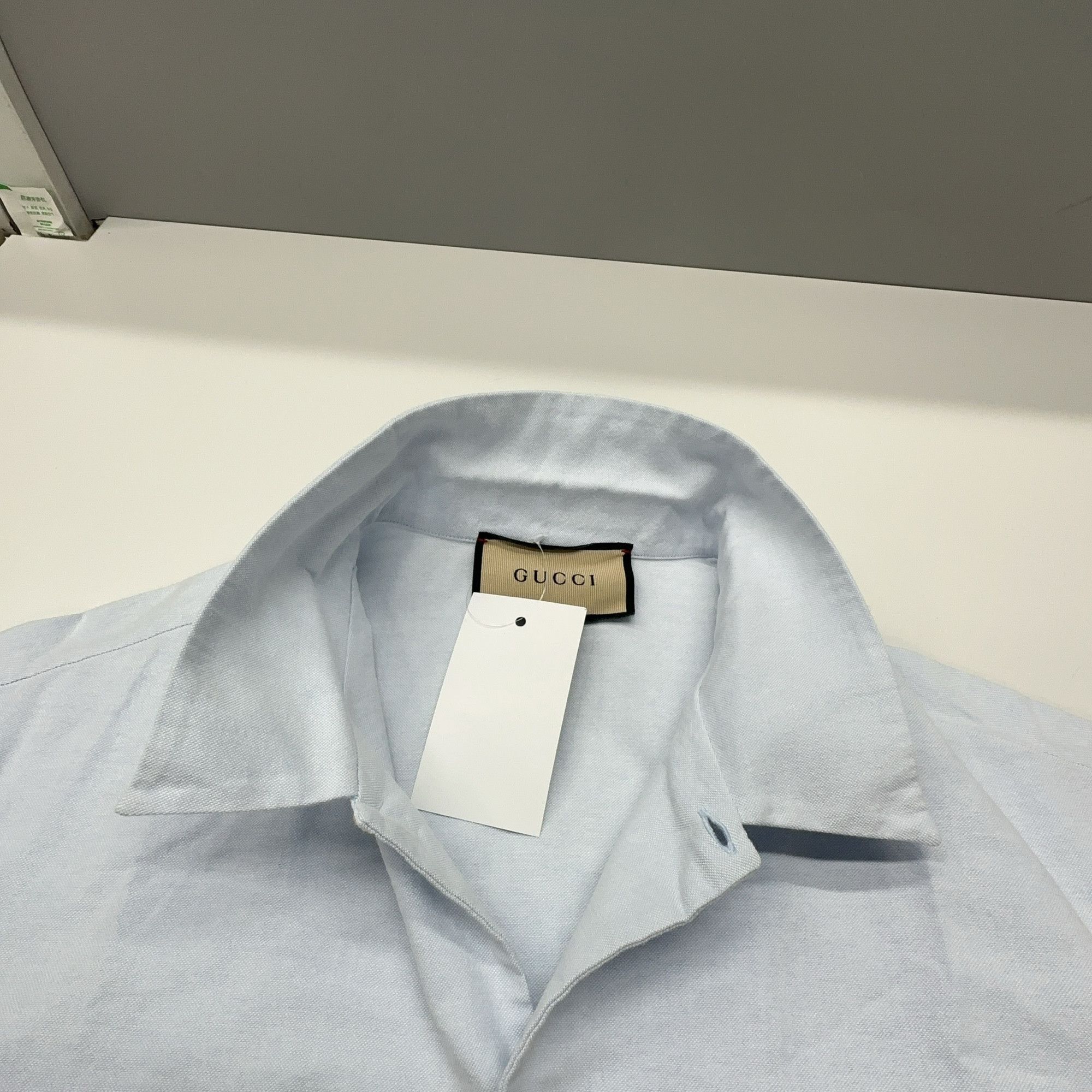 Gucci Blue Animal Embroidery Button-Up Shirt Size US M / EU 48-50 / 2 - 6 Thumbnail