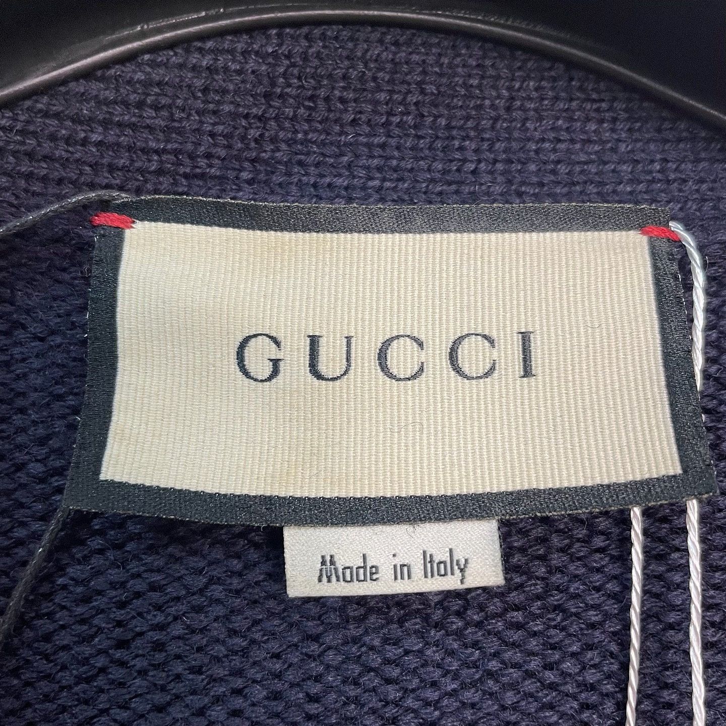 Gucci Elegant Blue Wool Cardigan with Anchor Logo Size US M / EU 48-50 / 2 - 3 Thumbnail