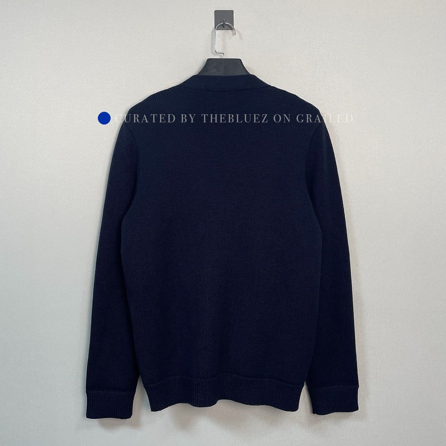 Gucci Elegant Blue Wool Cardigan with Anchor Logo Size US M / EU 48-50 / 2 - 2 Thumbnail