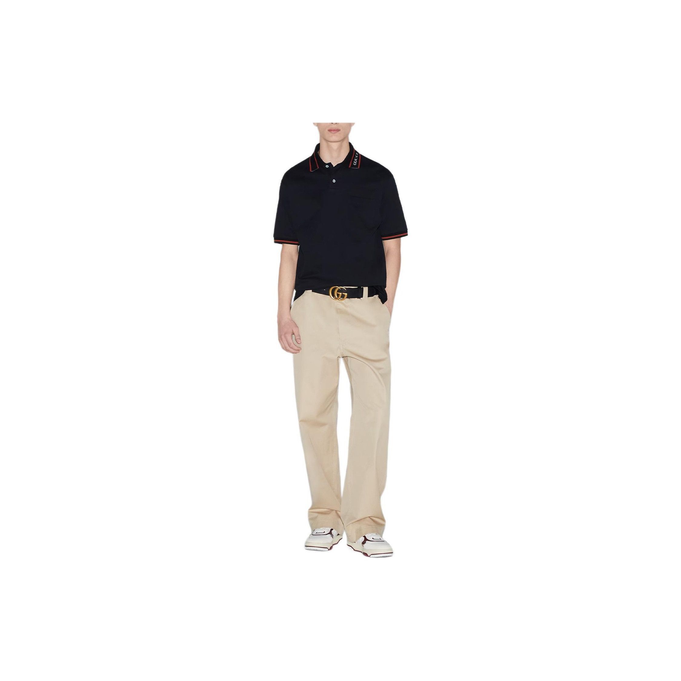 Gucci Classic Black Polo with Embroidery Size US M / EU 48-50 / 2 - 7 Thumbnail
