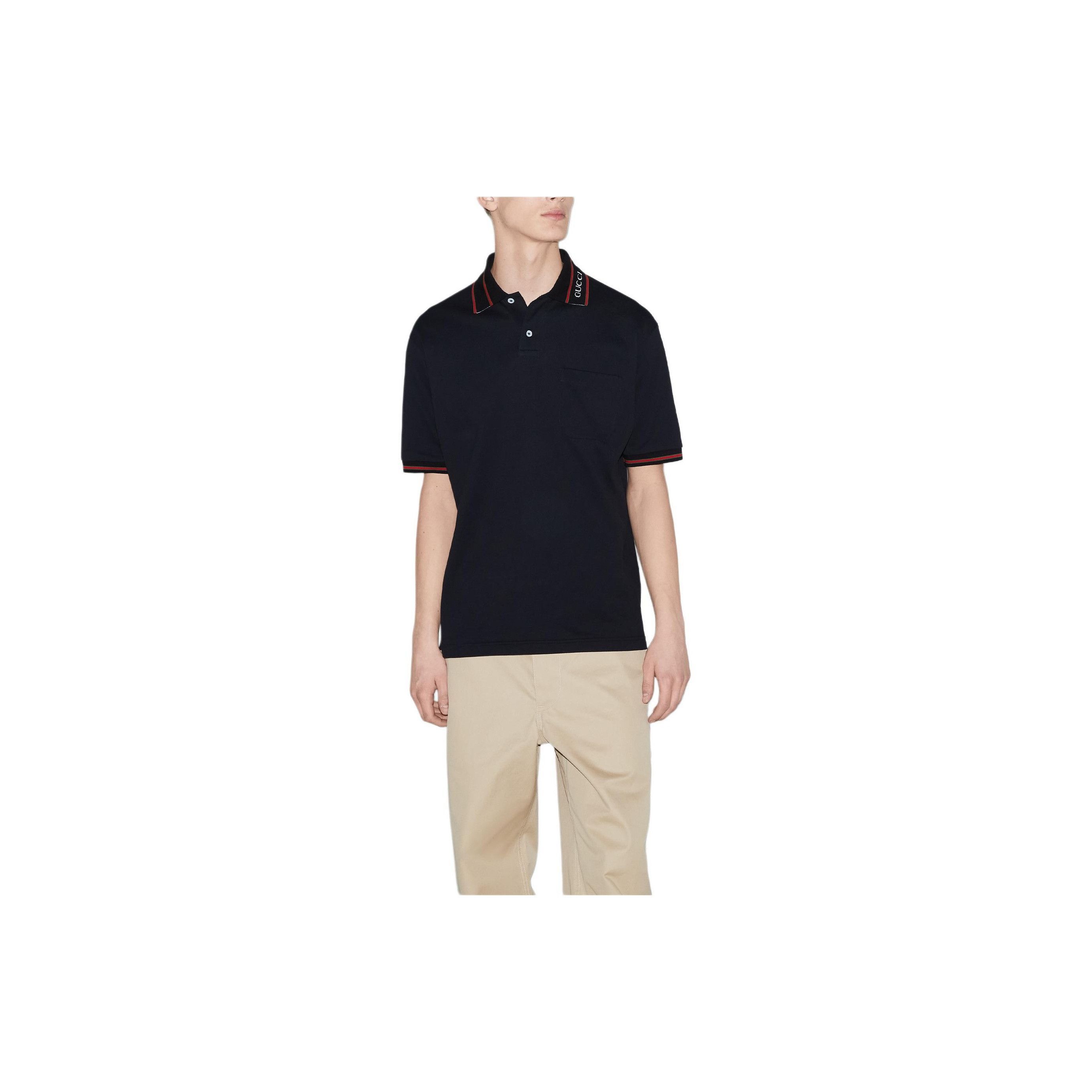 Gucci Classic Black Polo with Embroidery Size US M / EU 48-50 / 2 - 8 Thumbnail