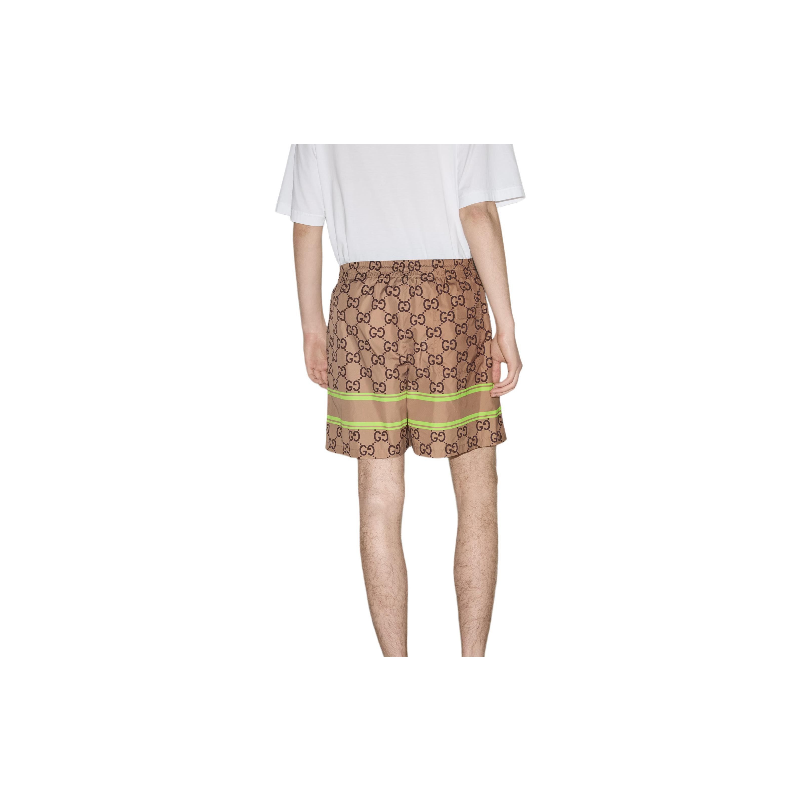Gucci GG Logo Print Brown Shorts Size 30 Size US 30 / EU 46 - 8 Thumbnail