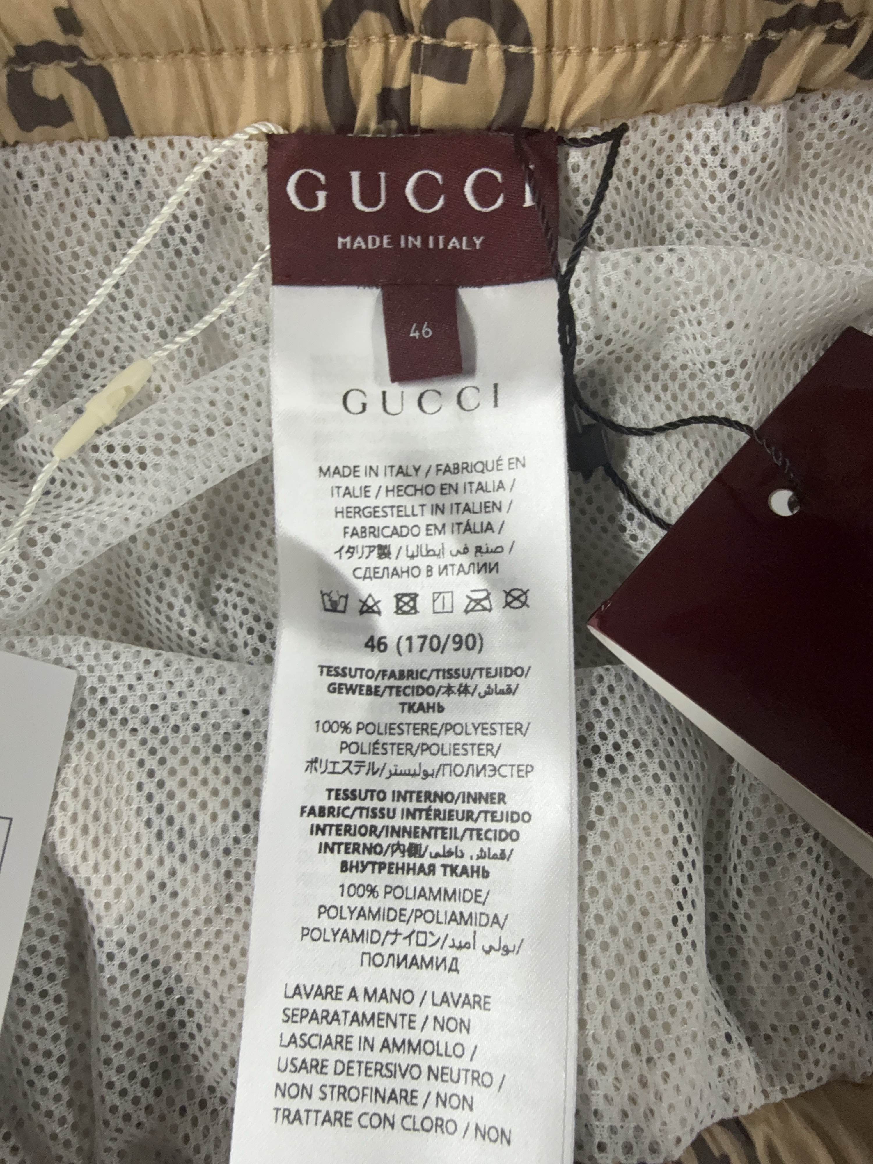 Gucci GG Logo Print Brown Shorts Size 30 Size US 30 / EU 46 - 4 Thumbnail