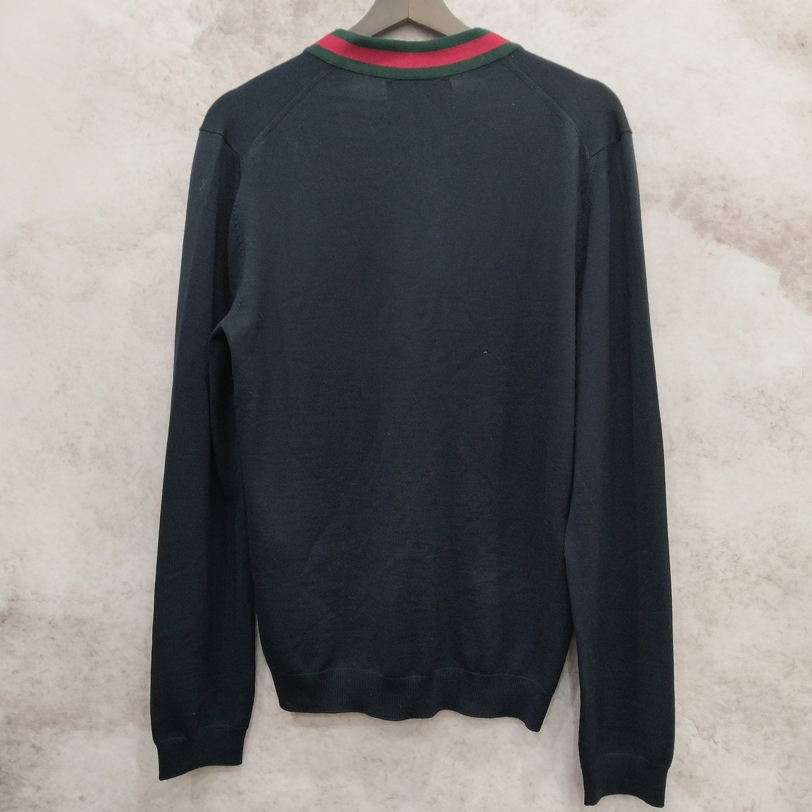 Gucci Black V-Neck Wool Sweater Size US L / EU 52-54 / 3 - 2 Thumbnail