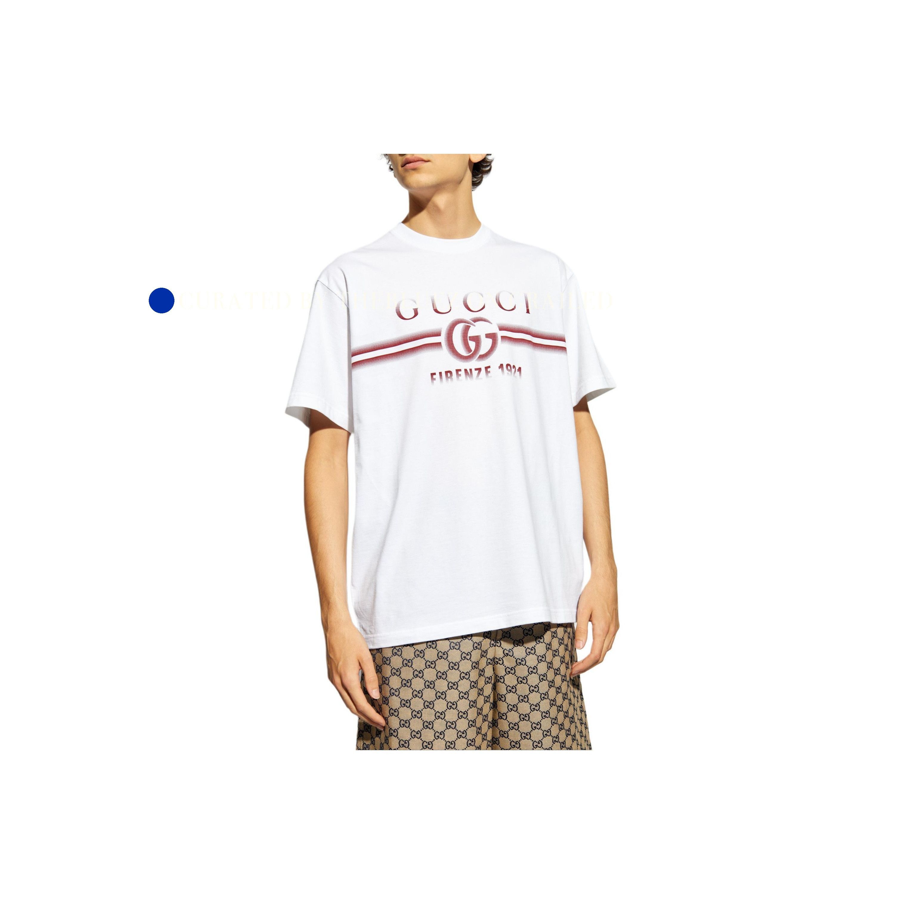 Gucci Classic Logo T-Shirt in White Size US L / EU 52-54 / 3 - 8 Thumbnail