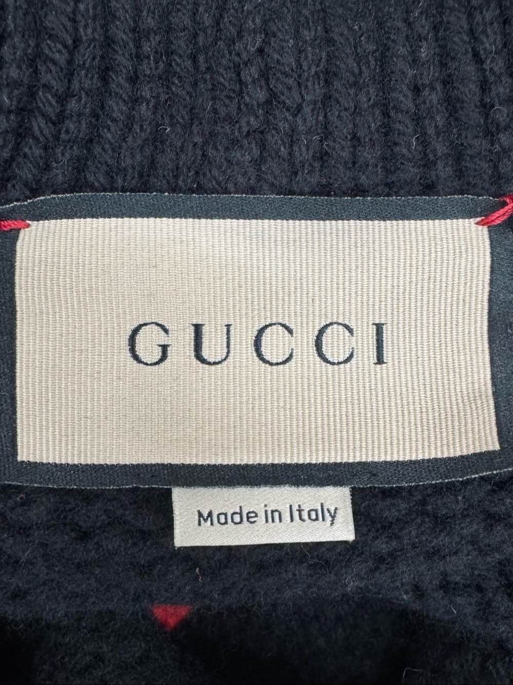 Gucci Striped Black Wool V-Neck Cardigan Size US M / EU 48-50 / 2 - 5 Thumbnail