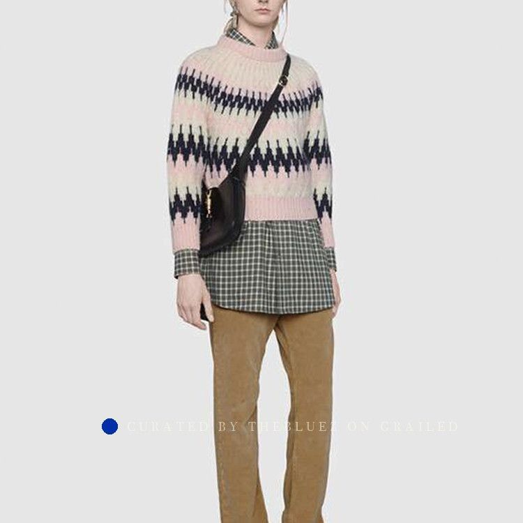 Gucci Beautiful Pink Wool Jacquard Sweater Size US S / EU 44-46 / 1 - 9 Thumbnail