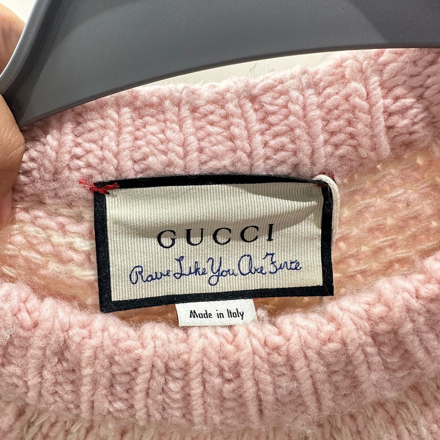 Gucci Beautiful Pink Wool Jacquard Sweater Size US S / EU 44-46 / 1 - 3 Thumbnail