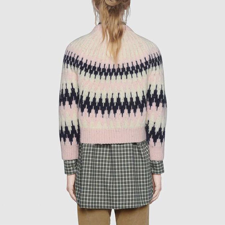 Gucci Beautiful Pink Wool Jacquard Sweater Size US S / EU 44-46 / 1 - 6 Thumbnail