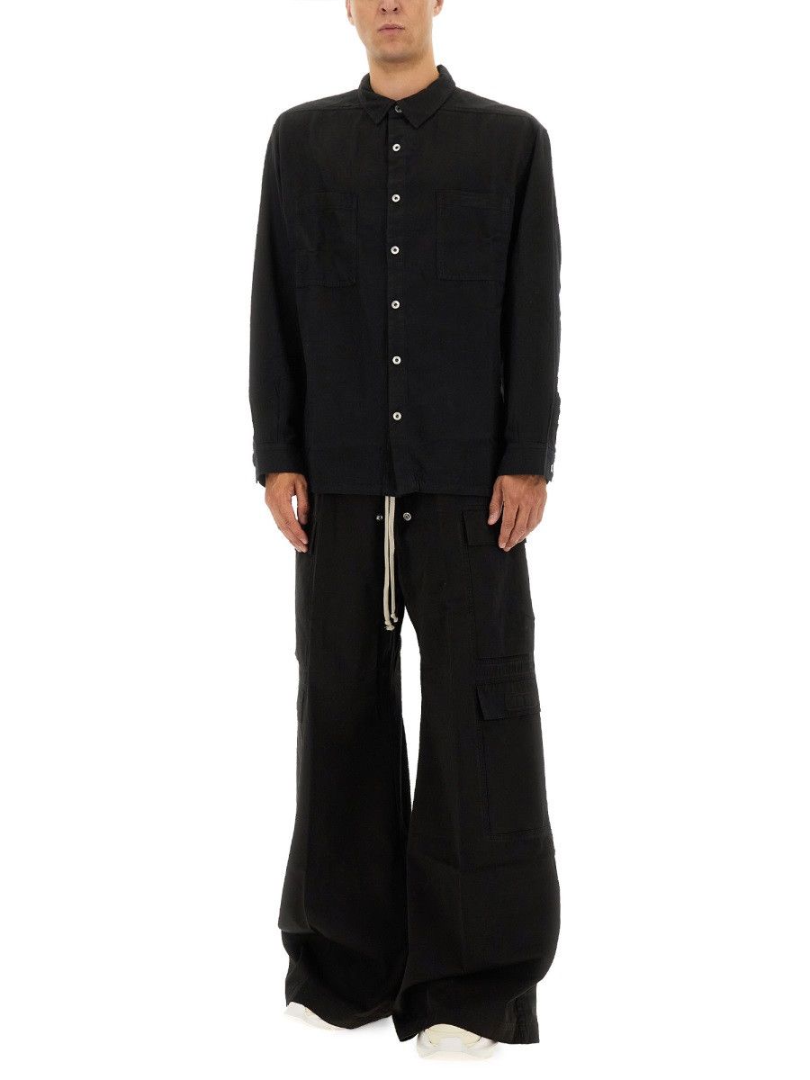 Rick Owens Drkshdw RICK OWENS DRKSHDW "JUMBO OUTERSHIRT" SHIRT - BLACK Size US L / EU 52-54 / 3 - 2 Thumbnail
