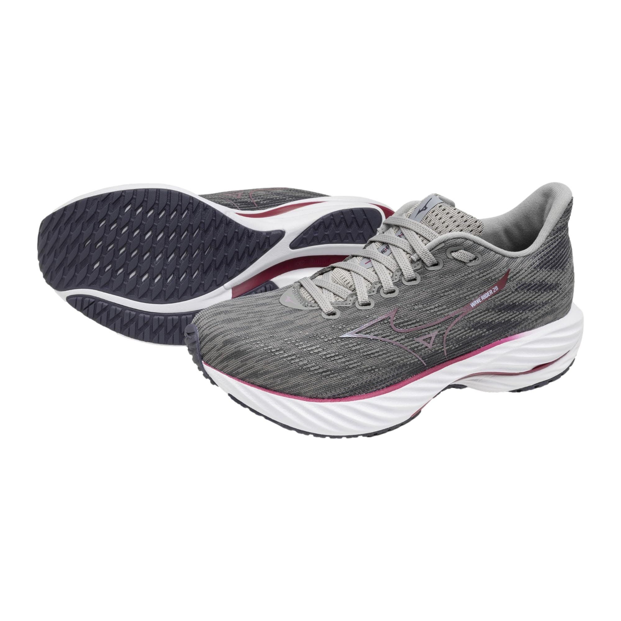 Mizuno Wave Rider 28 Ultimate Grey / Cosmo Chrome J1GD240324 Size US 8 / IT 38 - 3 Thumbnail