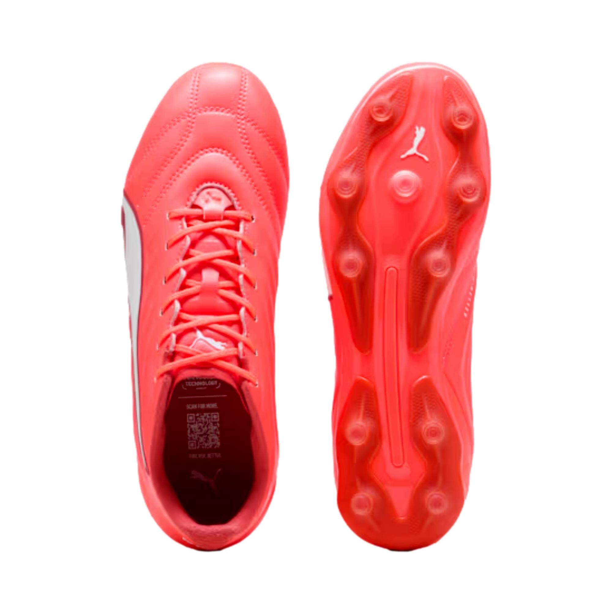 Puma King Pro FG/AG Glowing Red / White / Red Fire 108312-01 Size US 8 / IT 38 - 3 Thumbnail