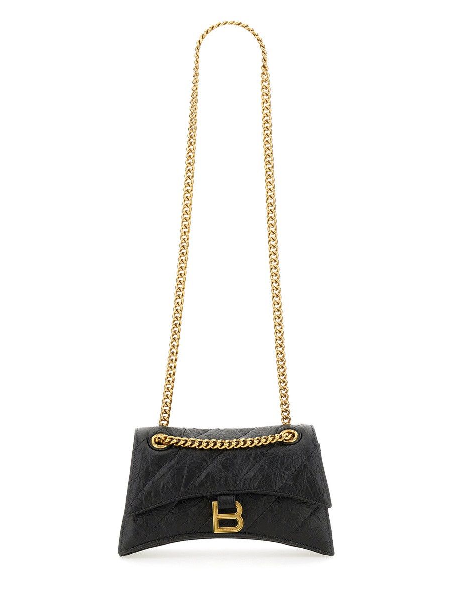 Balenciaga BALENCIAGA CRUSH SMALL BAG - BLACK Size ONE SIZE - 3 Thumbnail
