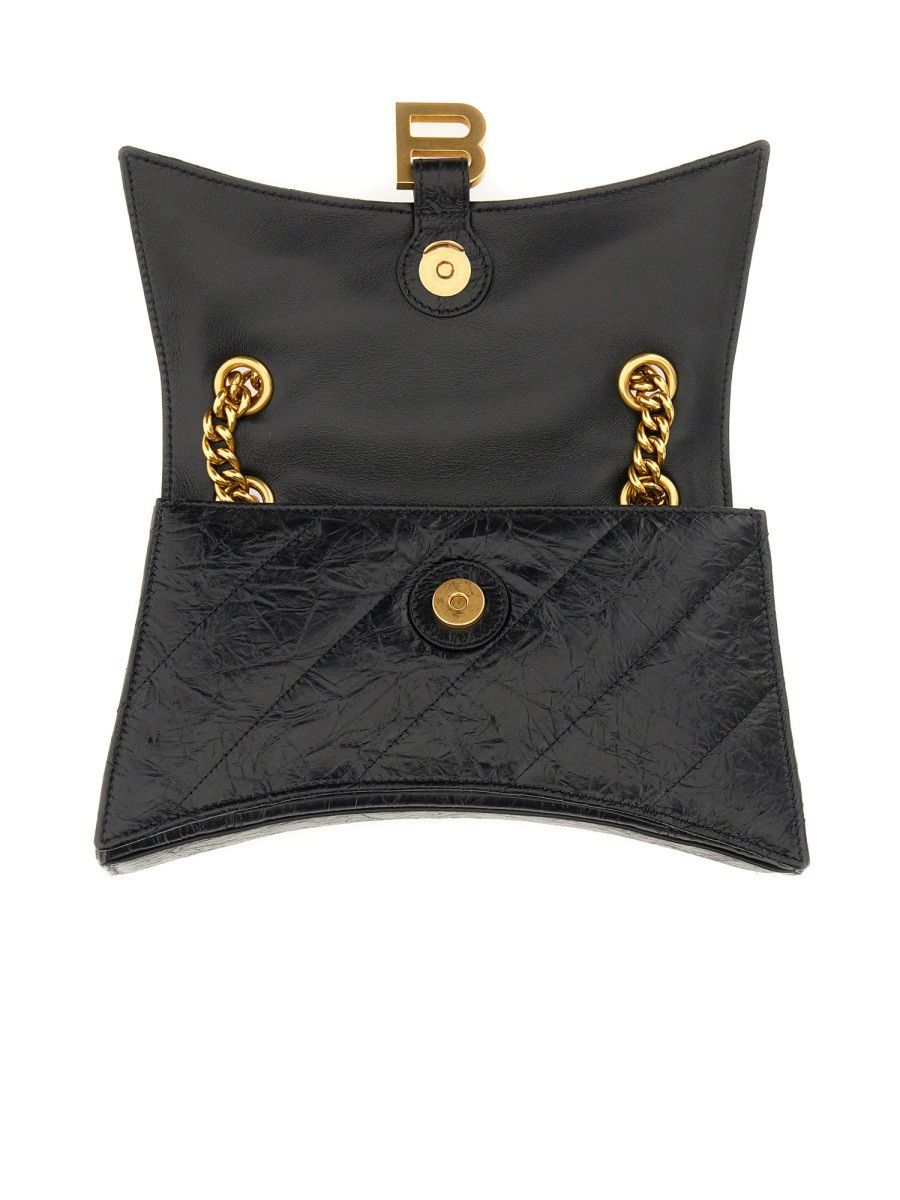Balenciaga BALENCIAGA CRUSH SMALL BAG - BLACK Size ONE SIZE - 4 Thumbnail