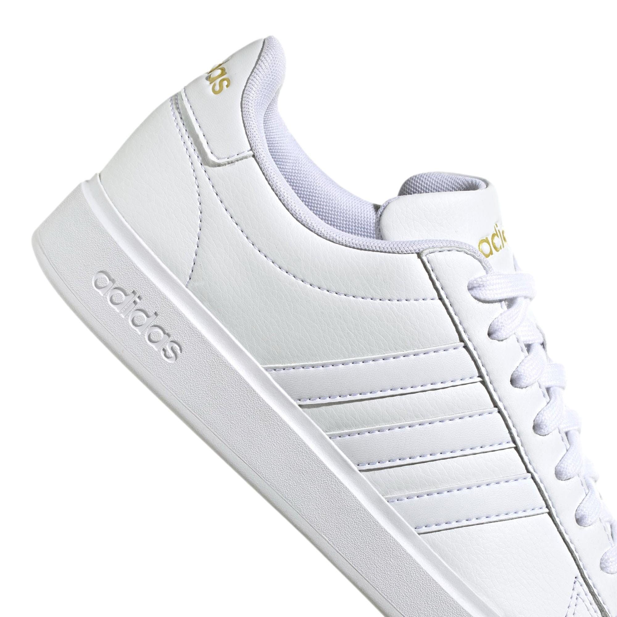 Adidas Grand Court 2.0 White / White / Gold Metallic GW9213 Size US 8 / IT 38 - 4 Thumbnail