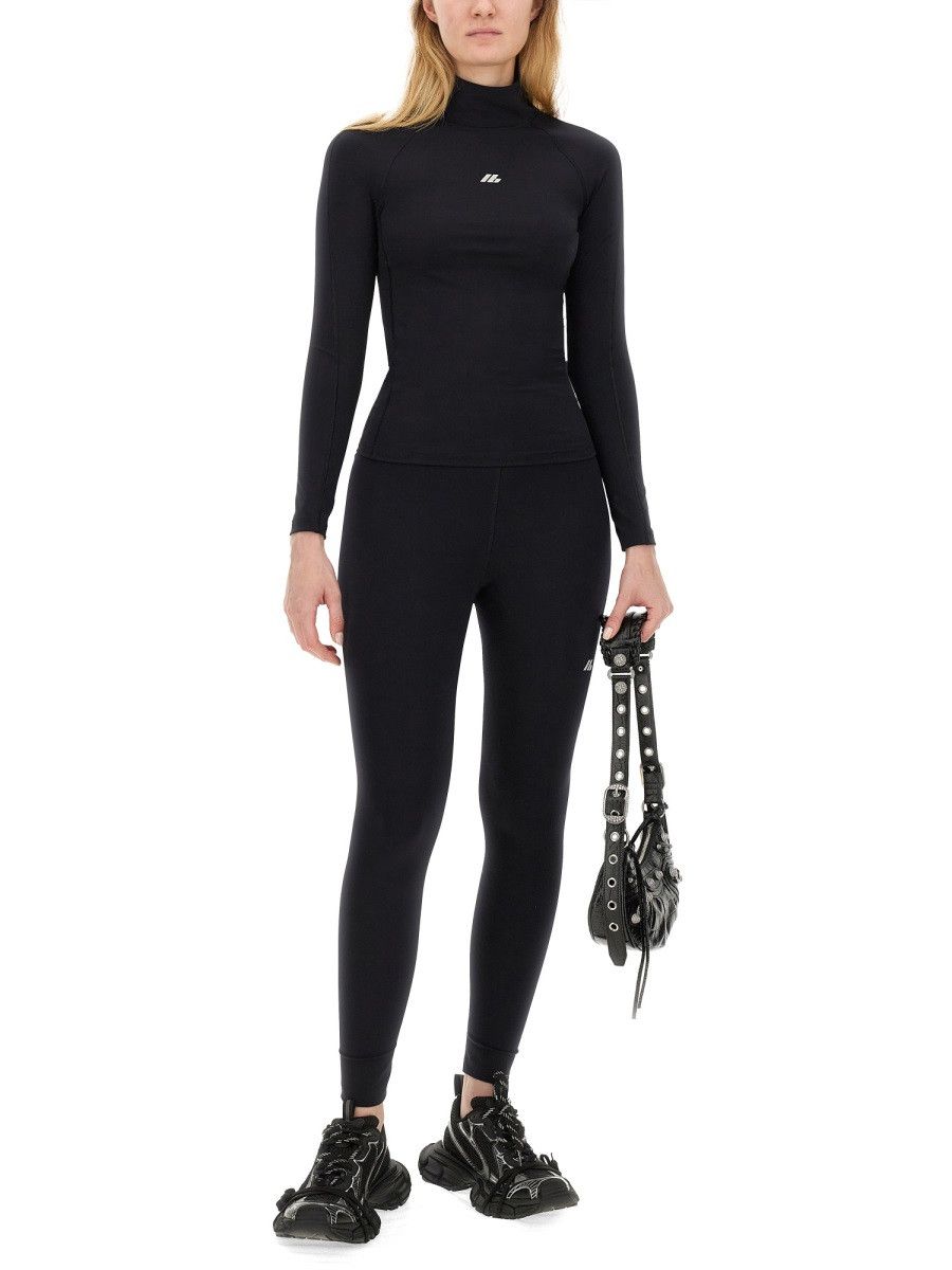 Balenciaga BALENCIAGA LEGGINGS WITH LOGO - BLACK Size 26" / US 2 / IT 38 - 2 Thumbnail