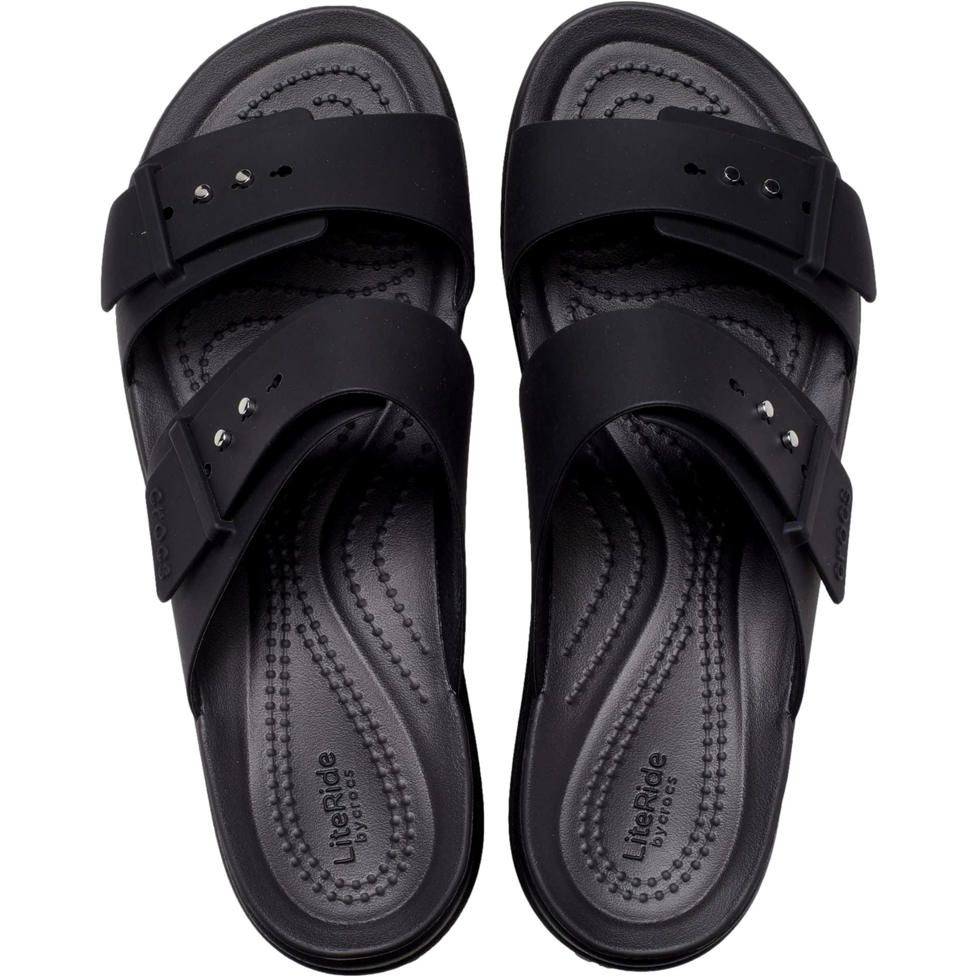 Crocs Brooklyn Buckle Low Wedge Black 207431-001 Size US 8 / IT 38 - 2 Thumbnail